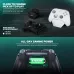 Docking view of Fantech WGP18 Zenith Pro Gamepad in black and white variants with charging dock and 800mAh battery.