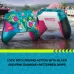 Front and back view of Xbox Wireless Controller Forza Horizon 6 Edition showing turquoise, pink, and patterned grips.