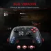 Angled view of Onikuma C1 Tri-Mode Gaming Controller highlighting dual vibration motors with intensity levels.