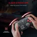 Hands-on view of Onikuma C1 Tri-Mode Gaming Controller showing colorful joysticks and gyroscope motion control.