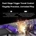 Feature view of PXN P5 8K Wireless Gamepad dual-stage trigger travel control for FPS rapid fire and racing precision.