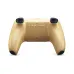 Gold PS5 DualSense controller 007 First Light edition back view showing textured grips and black triggers on clean background
