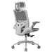 Rear angled view of Cougar SPEEDER ONE WHITE Gaming Chair highlighting Y-shaped support frame