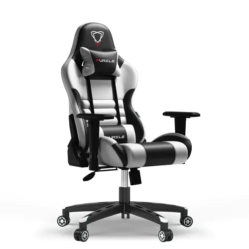 FURGLE Carry Series Racing-Style Gaming Chair White & Black