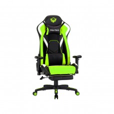 MeeTion MT-CHR22 Leather Reclining E-Sport Green Gaming Chair with Footrest