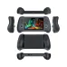 SJGAM M31 handheld gaming console exploded view showing buttons, grips, ports and build design details