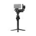 Front view of the DJI RS 5 Handheld Camera Gimbal Stabilizer with a mounted camera displayed on its foldable tripod base.