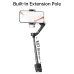 Side view of Hohem iSteady V3 Ultra Gimbal Stabilizer highlighting built-in 8.07 inch extension pole for flexible shooting.