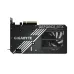 Top-down view of a Gigabyte GeForce RTX graphics card showcasing the heatsink structure.