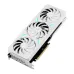 Angled view of MAXSUN Intel ARC B580 iCraft 12G GPU with triple white cooling fans and clean modern design aesthetic