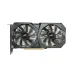 Dual fan GeForce RTX 3050 8GB GDDR6 XE graphics card with black shroud, cooling design and PCIe interface