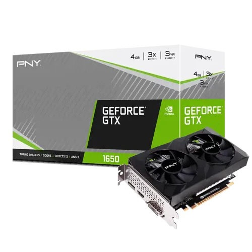 PNY GeForce GTX 1650 4GB GDDR6 Dual Fan GDDR6 Graphics Card