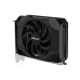 Side perspective of PNY RTX 5050 8GB single fan graphics card with visible heatsink and compact form factor design