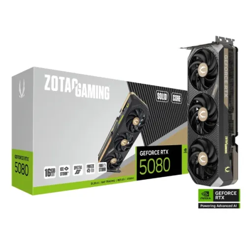 ZOTAC GAMING GeForce RTX 5080 SOLID CORE 16GB GDDR7 Graphics Card