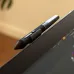Huion Kamvas 22 Gen 3 GS2203 FHD Graphics Drawing Tablet stylus shown in close-up view on the display surface.