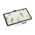 Angled view of Wacom One 14 Inch FHD Graphics Tablet showing display with stylus and foldable stand