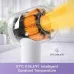 Close-up of Beautyshecare AeroGlow Hair Dryer with transparent casing showing heating coils and constant temperature airflow.
