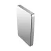Rear angled view of the Netac K330 2TB USB 3.0 Portable External HDD highlighting its sleek aluminum body profile