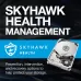 Skyhawk Health Management graphic showing Seagate Skyhawk AI HDD with prevention and recovery features.