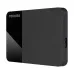 Front angled view of the Toshiba Canvio Ready 1TB USB 3.2 External HDD showing its glossy and textured enclosure