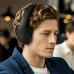 ACEFAST H10 Wireless Bluetooth Headphone worn during listening with over ear fit and wireless audio use