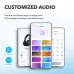 Display of the Anker Soundcore Q20i’s customized audio features via the Soundcore app, showcasing 22 preset EQs and white noise options for personalized sound.