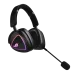 ASUS ROG Delta II gaming headset with black earcups, glowing triangular ROG logo, and detachable microphone.