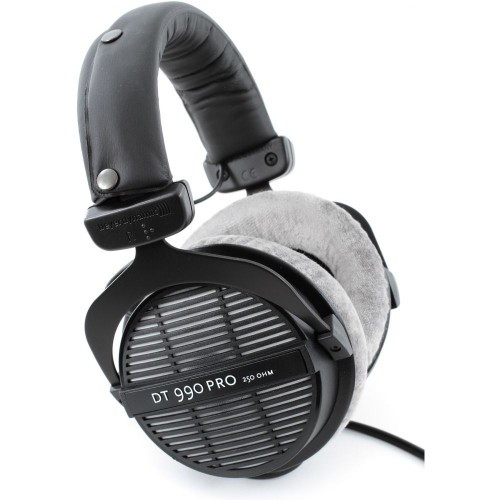 beyerdynamic DT 990 Pro 250 Ohm Open-Back Studio Mixing Headphones Bundle  -Includes- Soft Case, Headphone Splitter, and More