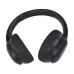 Black WH05A Go Vibe wireless headphones front view with soft ear cushions, foldable design and built-in controls