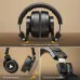 Feature view of MAONO MH700 Studio Monitor Headphone with foldable design, 90°/180° rotation, and telescoping headband.