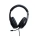 Meetion HP022 Noise-Cancelling RGB Wired Gaming Headset front view black earcups red mesh padding with mic