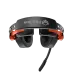 Bottom angled view of the Meetion MT‑HP099 RGB 7.1 Surround Sound USB Gaming Headset highlighting headband padding and ear cushion design.