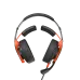 Front top view of the Meetion MT‑HP099 RGB 7.1 Surround Sound USB Gaming Headset showing adjustable frame and over‑ear build with mic.