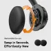 Oraimo BoomPop Air feature graphic highlighting detachable ear cushions for easy replacement and maintenance.