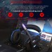 Ovleng Q10 USB Virtual 7.1 Wired LED Lighting Gaming Headphone Black-Blue