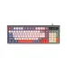 T-WOLF T13 wired gaming keyboard featuring a dark gray frame with cream, gray, and orange accent keycaps, round-edged keys, and RGB backlighting.