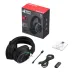 Onikuma GT836 black over-ear gaming headset featuring colorful RGB LED lighting around both earcups, padded headband, and large cushioned earcups.