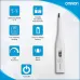 Front view of Omron MC-246 Digital Thermometer with 36.8°C reading and icons highlighting accuracy, alarm, and auto-off.