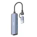 LDNIO DS-124UC USB hub showing multiple USB ports, durable braided cable and sleek metallic finish body