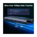 UGREEN CM498 hub displaying its ports. Infographic shows its Ultra-Fast 10Gbps (USB 3.2) data transfer speed.