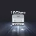 Front view of a silver Mac Mini (M4 marked) resting on the UGREEN CM841 hub, highlighting a 10Gbps transfer speed.