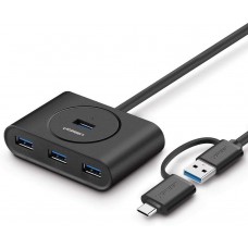 Ugreen 4 Port USB 3.0 Hub With Type-C Adapter #40850