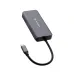 Compact gray Verbatim Essentials 6-in-1 hub with an integrated USB-C cable.