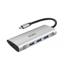 WiWU Alpha 631STR 6-in-1 Multi-function Type-C Hub Adapter