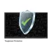 Conceptual graphic of Epson EI-P6501 65 4K UHD Interactive Flat Panel Display highlighting touchscreen protection with shield icon overlay