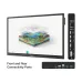 Front angled view of Epson EI-P6501 65 4K UHD Interactive Flat Panel Display showing front and ports connectivity panel details clearly