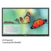 Front display view of Epson EI-P6501 65 4K UHD Interactive Flat Panel Display showing AI powered learning visual with colorful interface