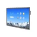 Angled view of the Hikvision DS-D5C75RB/B2L 75-inch interactive flat panel display with a mountainous wallpaper.