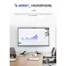 Conference room view of Lumevax Pro Interactive Flat Panel with 8-array microphone for clear video calls.