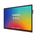 Front display of Viewsonic ViewBoard IFP6534 IFP showing colorful gradient screen with apps and system icons.